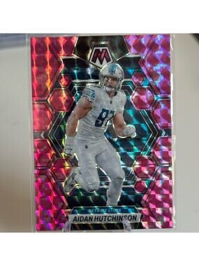 2023 Panini Mosaic Prizm Aidan Hutchinson Pink Hologram. Mint condition